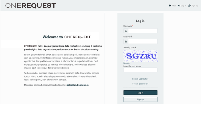 OneRequest-external-home-page