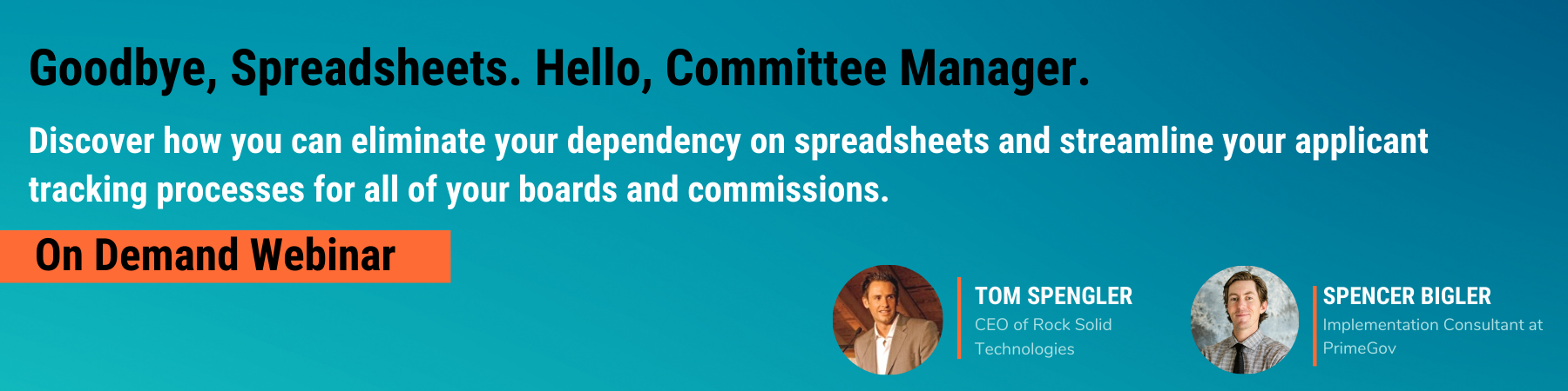 On demand webinar: How you can eliminate your dependency on spreadsheets and streamline your applicant tracking process for your boards and commissions.