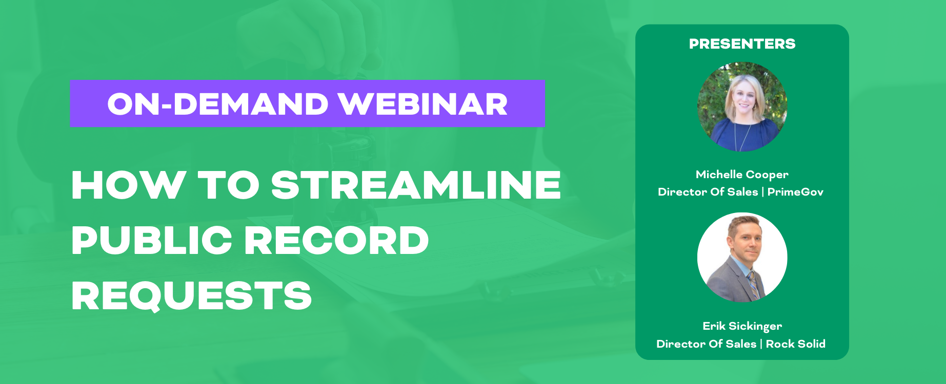 On demand webinar: How to streamline public record requests.